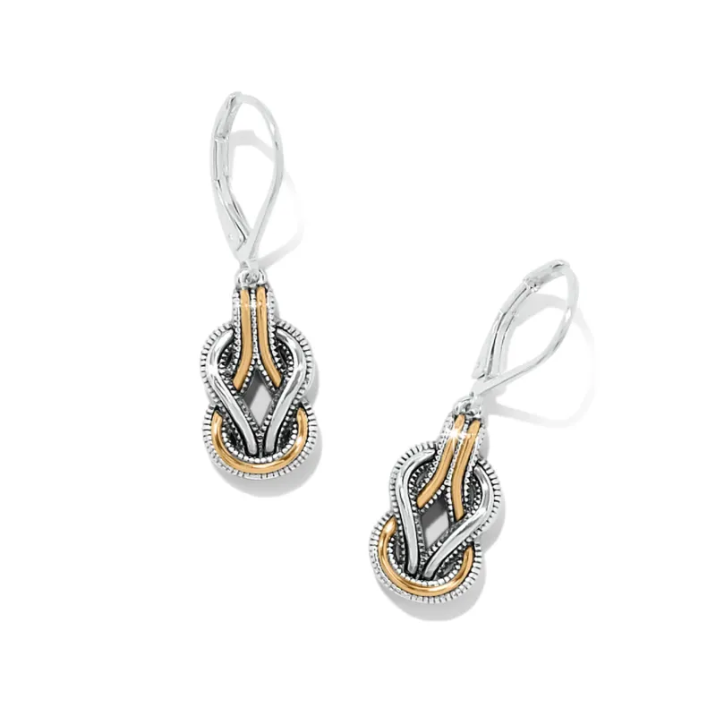 Gold &amp; Silver Interlok Harmony Leverback Earrings