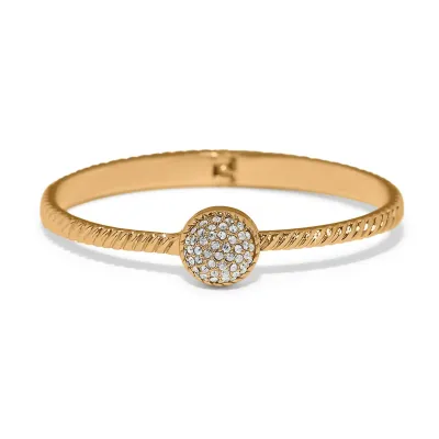 Gold Illumina Celeste Dome Hinged Bangle