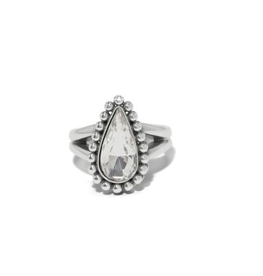 Brighton Twinkle Luxe Teardrop Ring in silver, elegant teardrop design, available at our Poughkeepsie NY boutique.