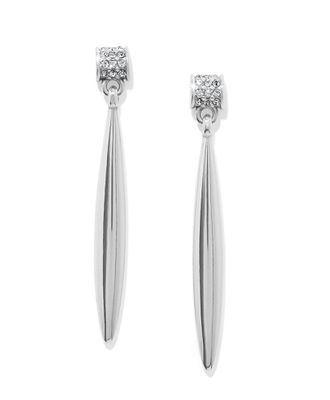 Meridian Petite post drop earrings in polished silver with delicate design at our boutique in Poughkeepsie NY
