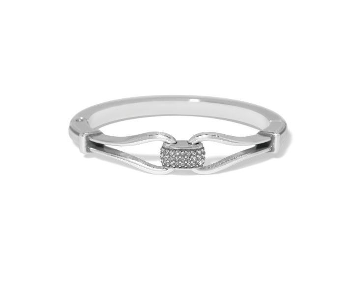 Brighton Silver Meridian classic hinged bangle with polished finish at our boutique in Poughkeepsie NY
