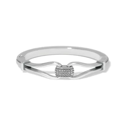 Silver Meridian Classic Hinged Bangle