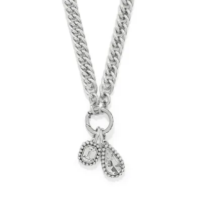 Silver Twinkle Luxe Charm Link Necklace