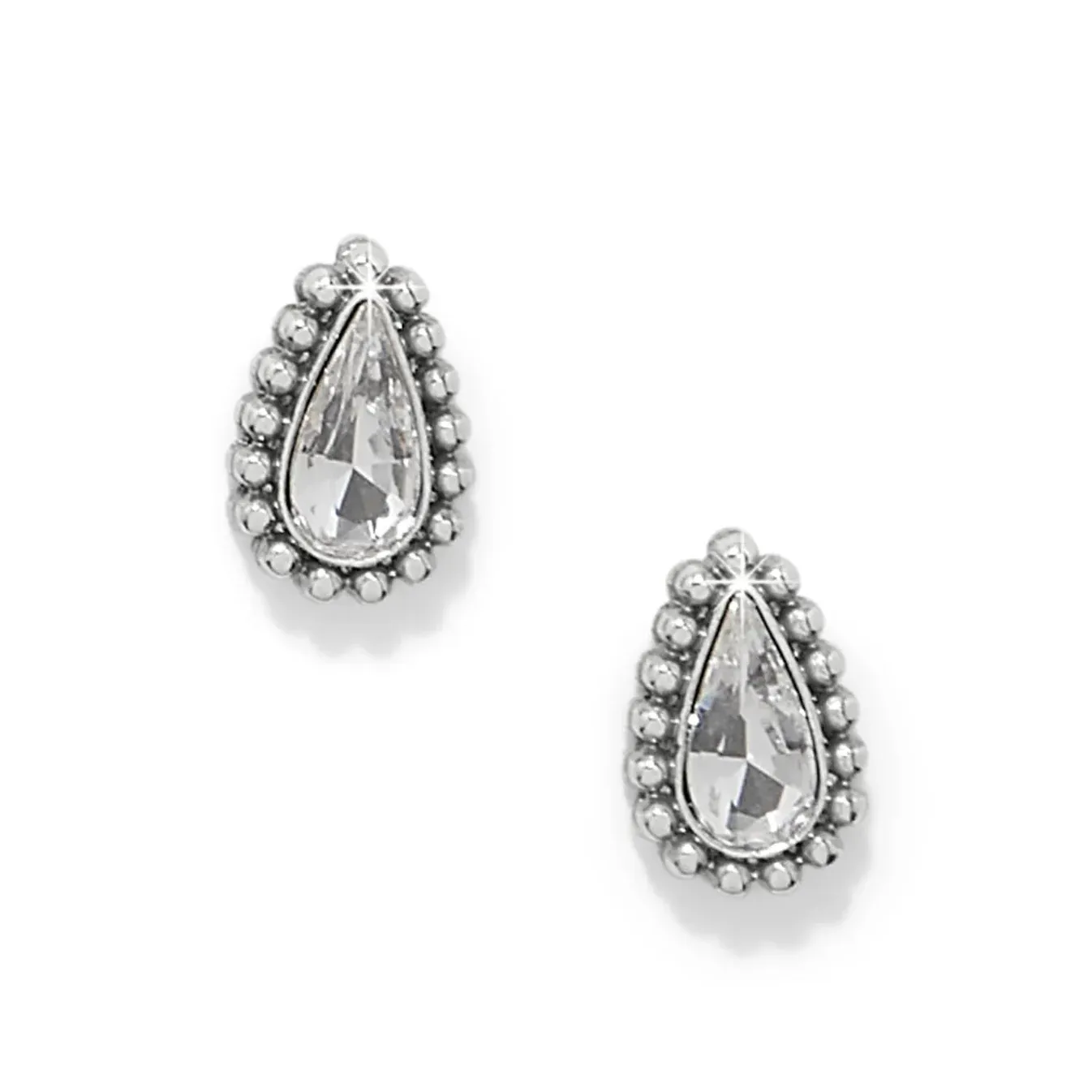 Silver Twinkle Luxe Teardrop Post Earrings