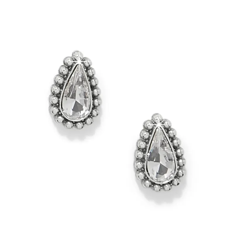 Silver Twinkle Luxe Teardrop Post Earrings