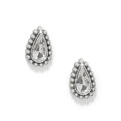 Silver Twinkle Luxe Teardrop Post Earrings