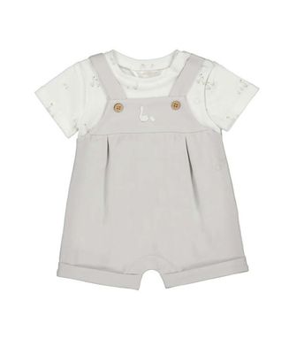 Mayoral Silver Gray duck romper for babies with soft fabric and cute design at our boutique in Poughkeepsie NY

