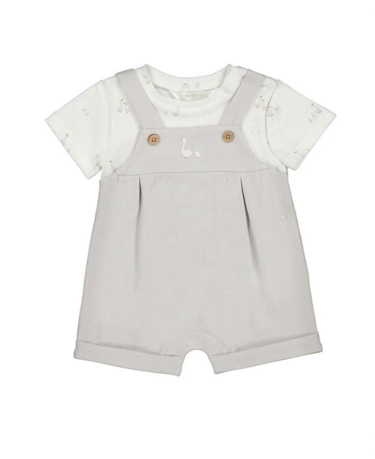 Silver Gray Duck Romper, Size: 0-0.  Newborn