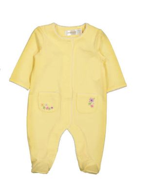 Sunny Yellow Flower Long Sleeve Romper