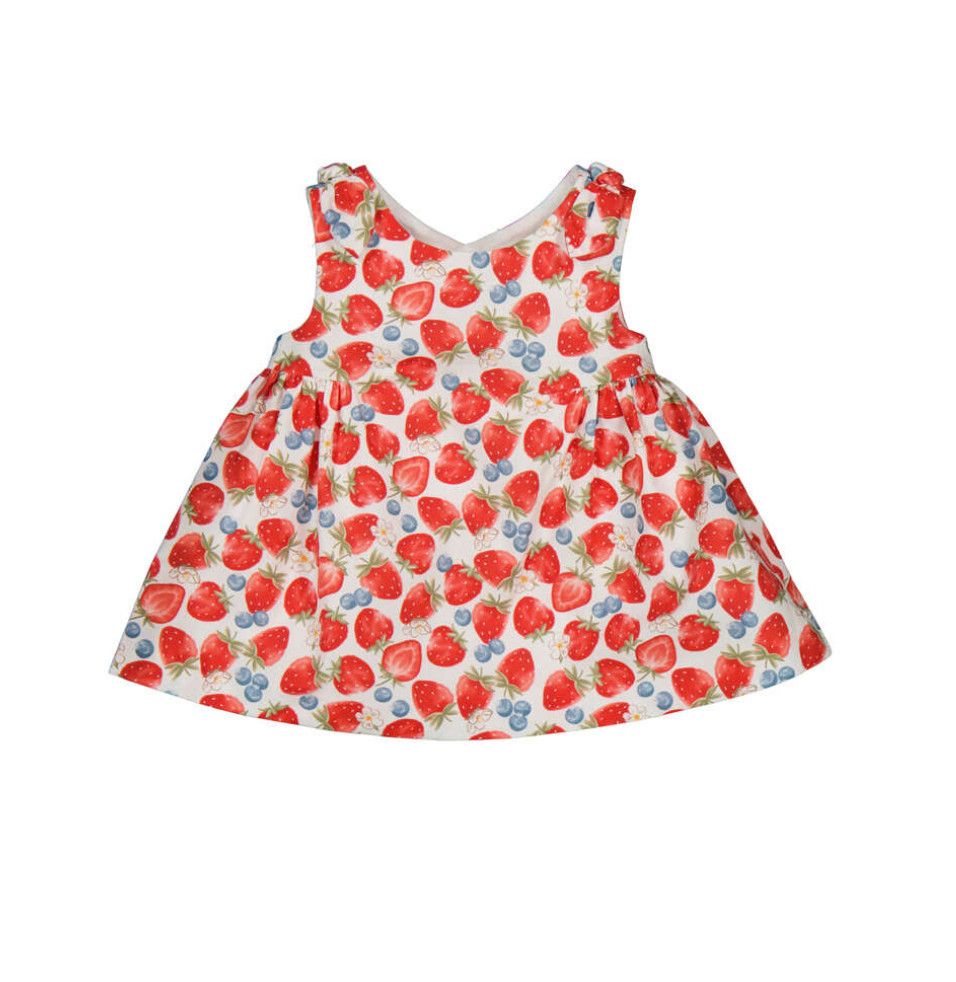 Strawberry Dress, Size: 0-1. Newborn