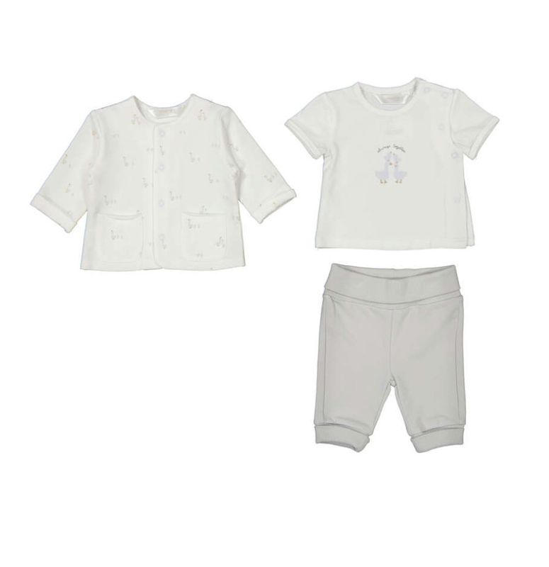 Mayoral Ducks 3-piece track suit with cute duck design, cozy baby outfit set for playtime and everyday wear
