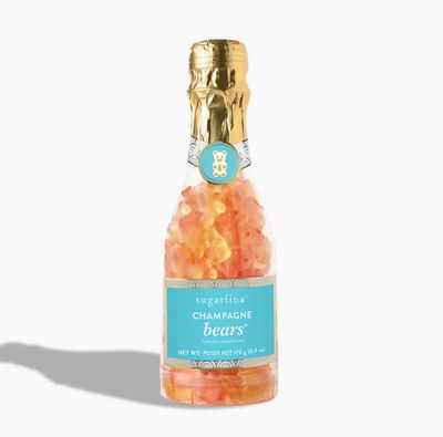 Champagne Bears celebration bottle filled with gummy bears, festive candy gift for parties and special occasions
