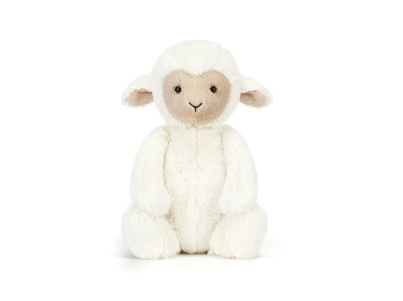 Skipson Lamb plush with soft cream fur and floppy ears, a sweet stuffed lamb perfect for baby gifts and cuddles.