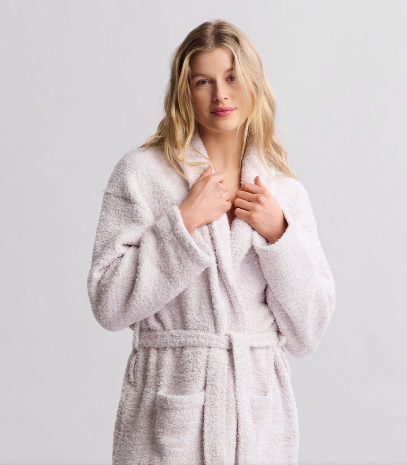 Barefoot Dreams Unisex CozyChic® Long Wrap Cozy Robe | White, Size: Medium