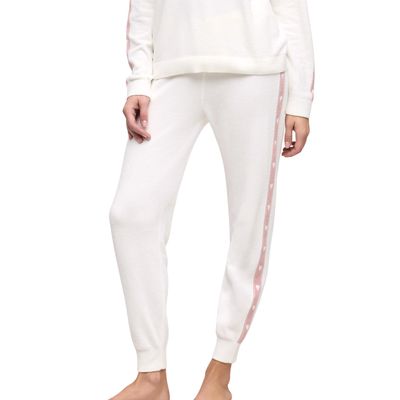 CozyChic Ultra Lite® Heart Stripe Jogger | Pearl Bloom