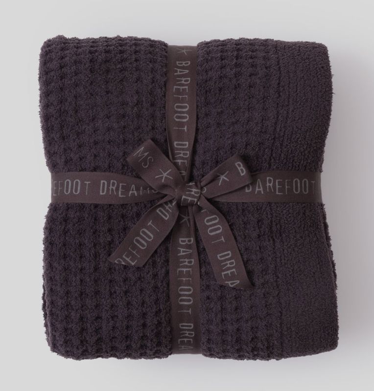 Barefoot Dreams CozyChic® Waffle Throw | Carbon