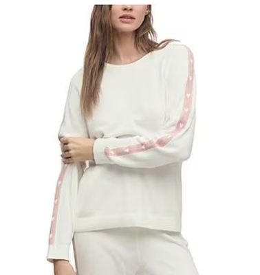 CozyChic Ultra Lite® Heart Stripe Pullover | Pearl Bloom
