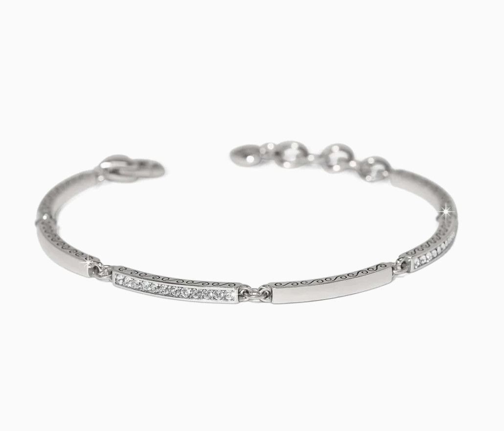 Silver Meridian Geo Bar Bracelet