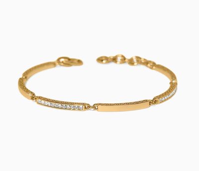 Gold Meridian Geo Bar Bracelet