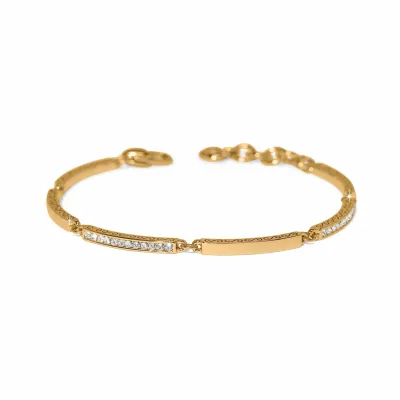 Gold Meridian Geo Bar Bracelet