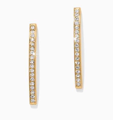 Gold Meridian Geo Bar Post Earrings