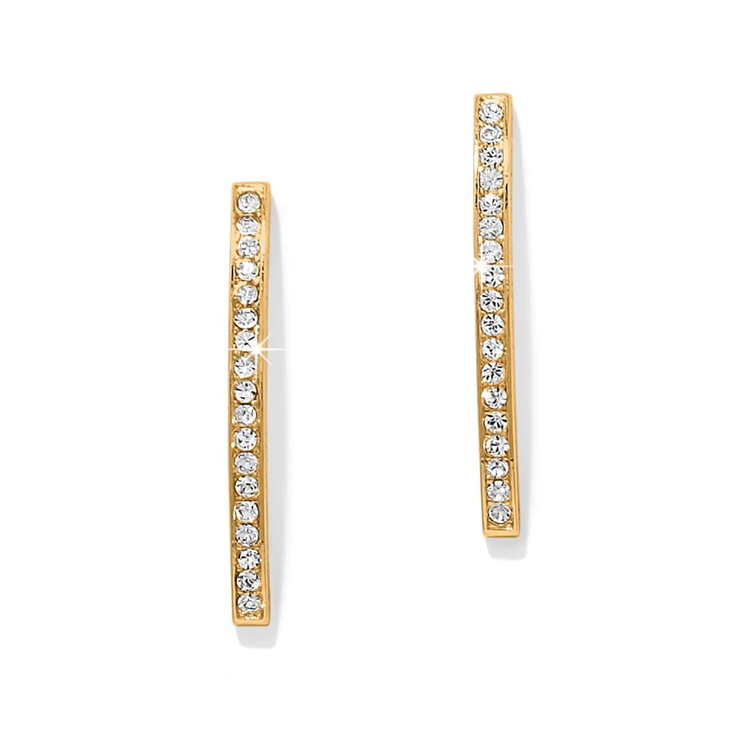 Gold Meridian Geo Bar Post Earrings