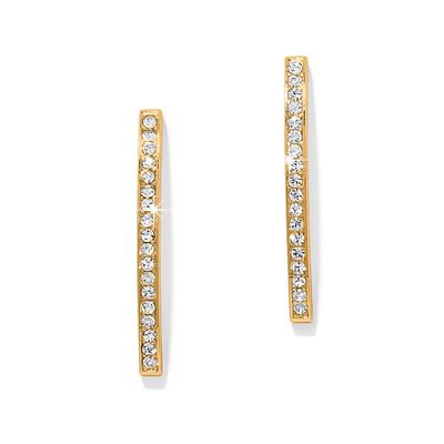 Gold Meridian Geo Bar Post Earrings
