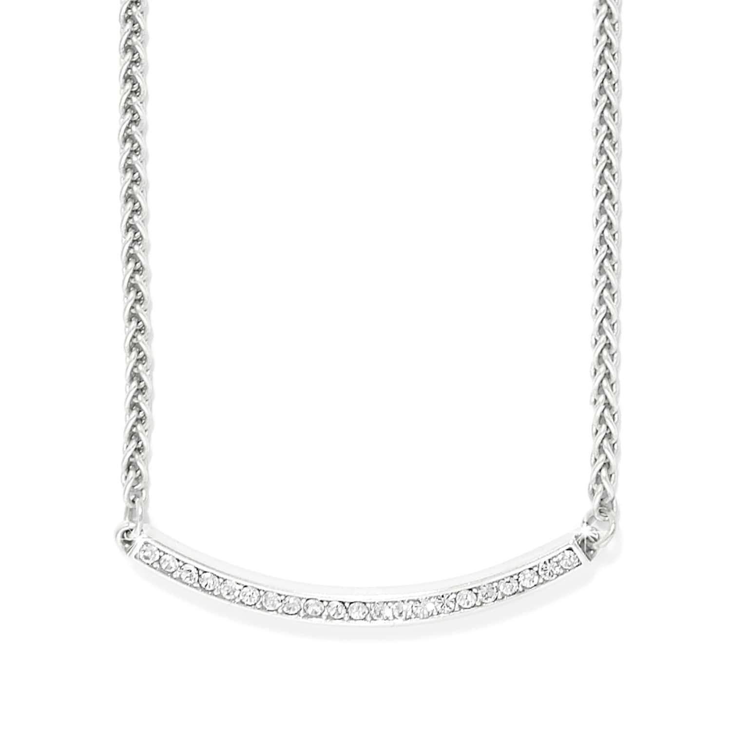 Silver Meridian Geo Bar Necklace