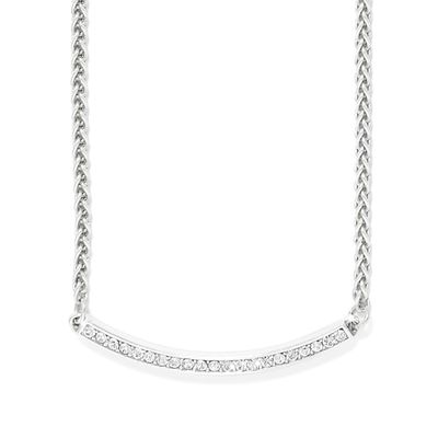 Silver Meridian Geo Bar Necklace