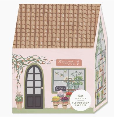 Flower Shop mini specialty greeting card box set with floral designs for everyday occasions
