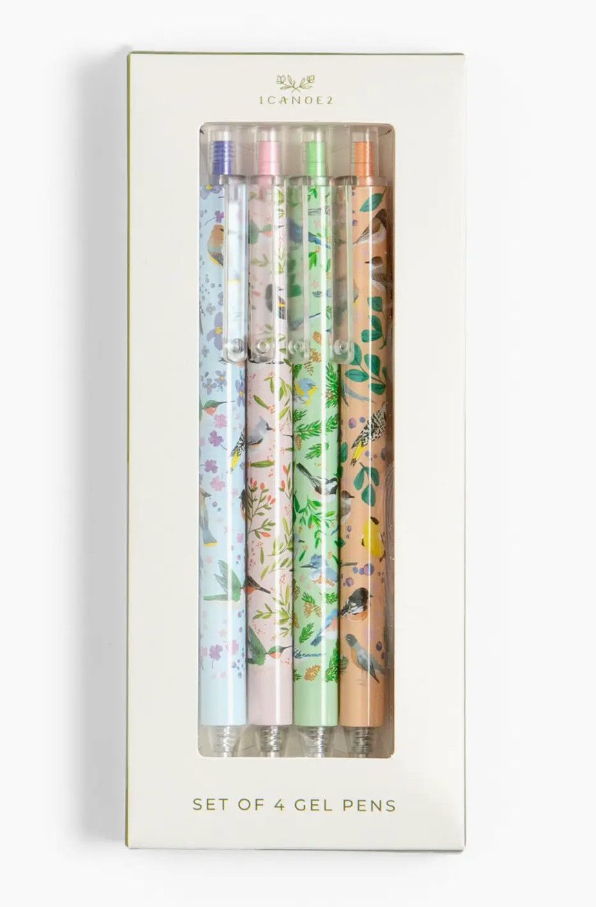 Feathered Friends birds pens with colorful bird designs, cute novelty writing pens
