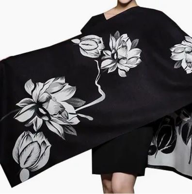White and black reversible wrap artisan shawl women’s accessory from Poughkeepsie NY boutique
