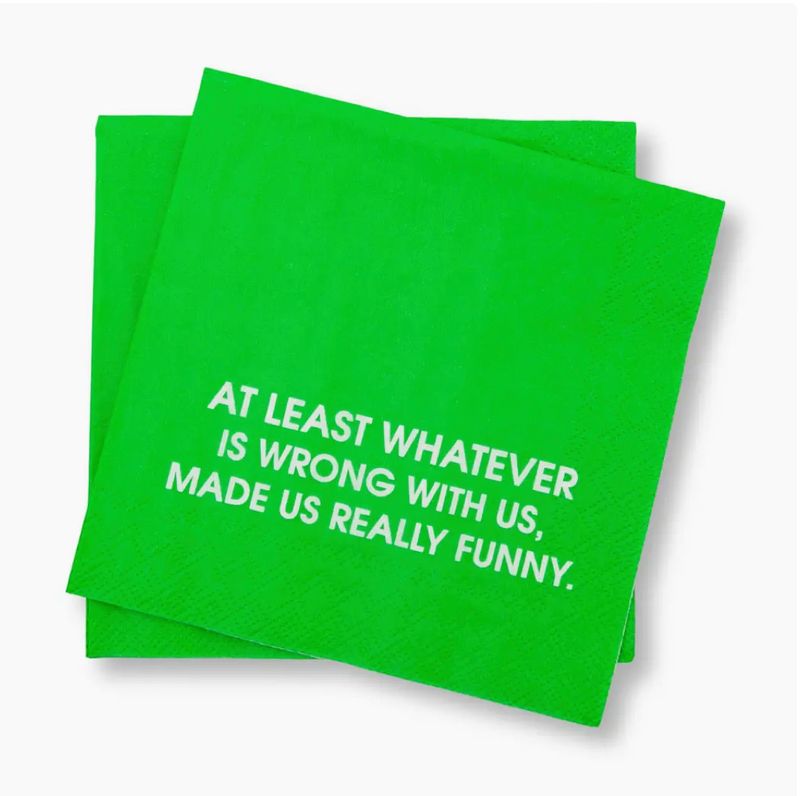 Funny quote cocktail napkin party decor from Poughkeepsie NY boutique
