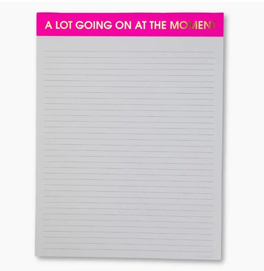 Bright pink large memo lined notepad funny quote stationery from Poughkeepsie NY boutique
