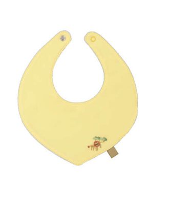 Mayoral yellow lion bib for baby feeding accessory from Poughkeepsie NY boutique
