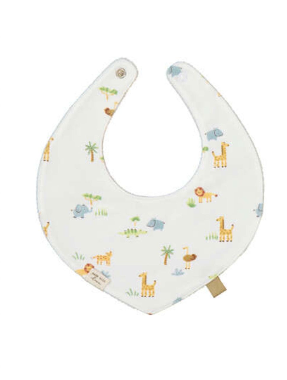 Mayoral safari print bib for baby feeding accessory from Poughkeepsie NY boutique
