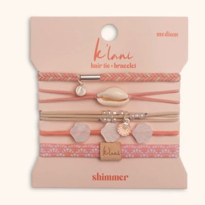 Shimmer Hair Tie Bracelet Set