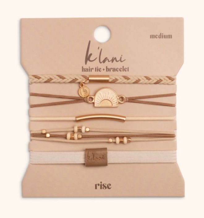 Hair tie bracelet set worn as fashion accessory from a boutique in Poughkeepsie NY
