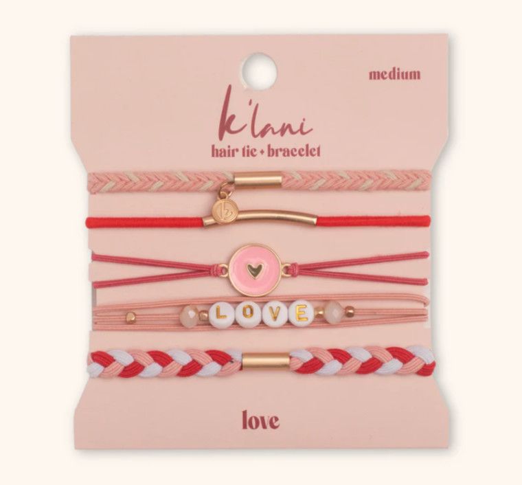 Hair tie bracelet set worn as fashion accessory from a boutique in Poughkeepsie NY
