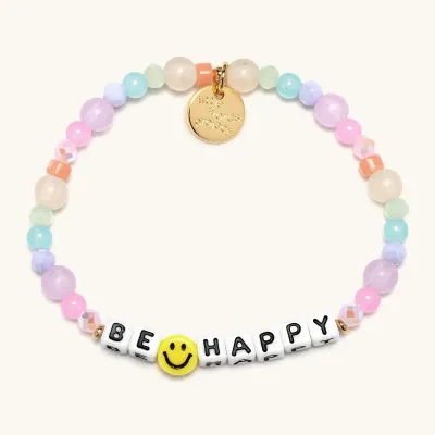 Be Happy Gold Multi | Little Words Project Bracelet