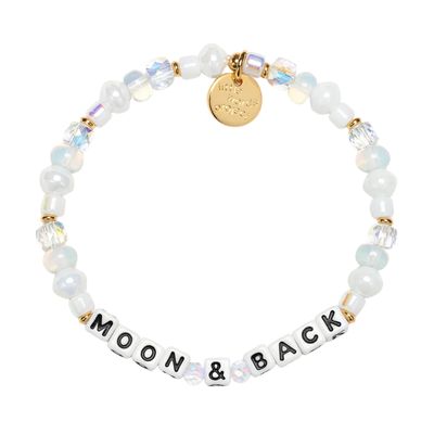 Moon and Back Gold Blue and White | Little Words Project Bracelet