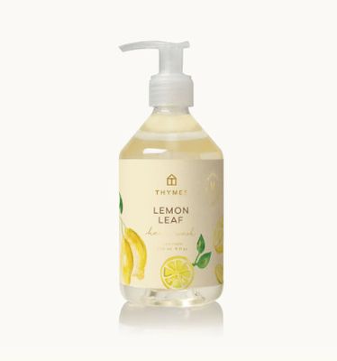 Lemon Leaf hand wash large bottle with fresh citrus scent
