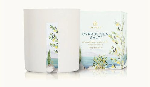 Cyprus Sea Salt poured candle 8oz with coastal scent
