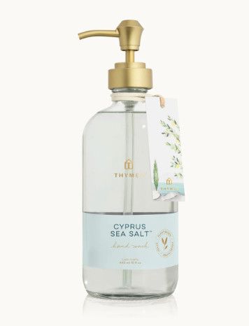 Cyprus Sea Salt hand wash large bottle with coastal scent
