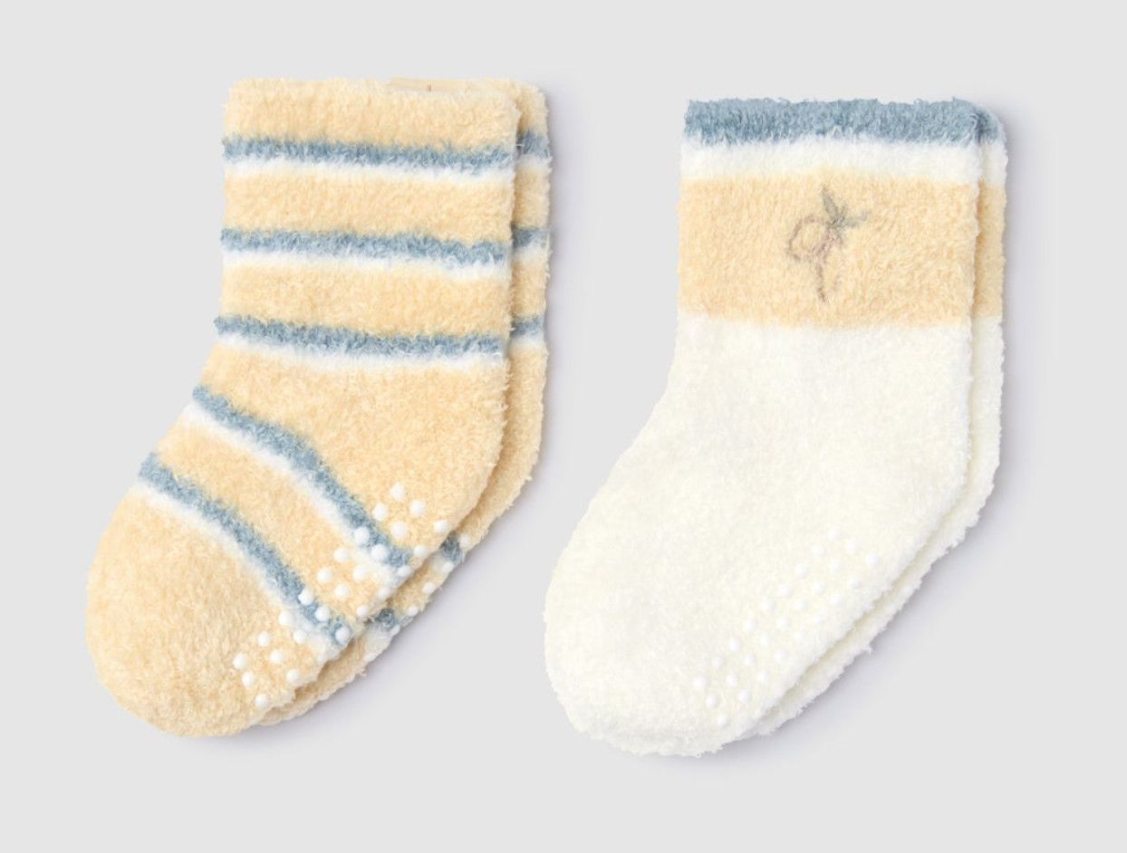 CCL Baby Stripe Sock Set Canary Multi featuring soft colorful striped baby socks for newborns and toddlers