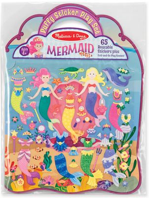 Melissa &amp; Doug Mermaid Puffy Stickers reusable ocean themed sticker set for creative play at Daffodils Gift Shoppe