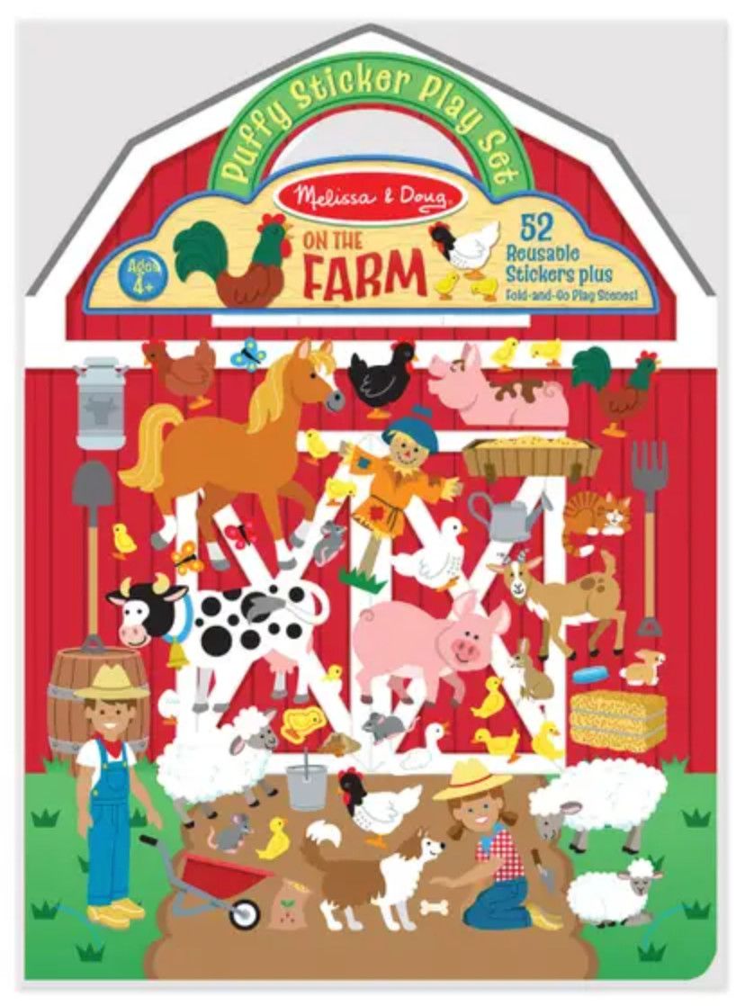 Farm Puffy Stickers featuring 3D barnyard animal designs for kids crafts, classroom rewards, and fun sticker activities
