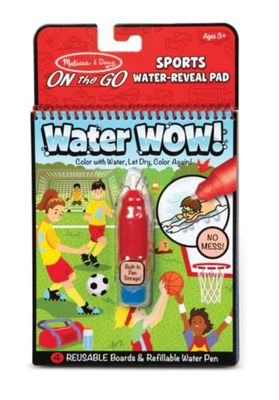 Melissa &amp; Doug Water WOW Sports reusable mess free water reveal coloring activity book for kids at Daffodils Gift Shoppe