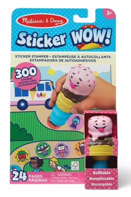 Melissa &amp; Doug Sticker WOW Ice Cream activity pad with sticker stamper for creative play at Daffodils Gift Shoppe