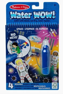 Melissa &amp; Doug Water WOW Space reusable mess free water reveal coloring activity book for kids at Daffodils Gift Shoppe